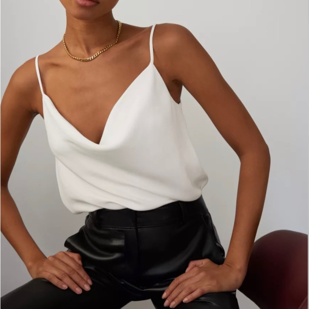 Mauve cowlneck camisole